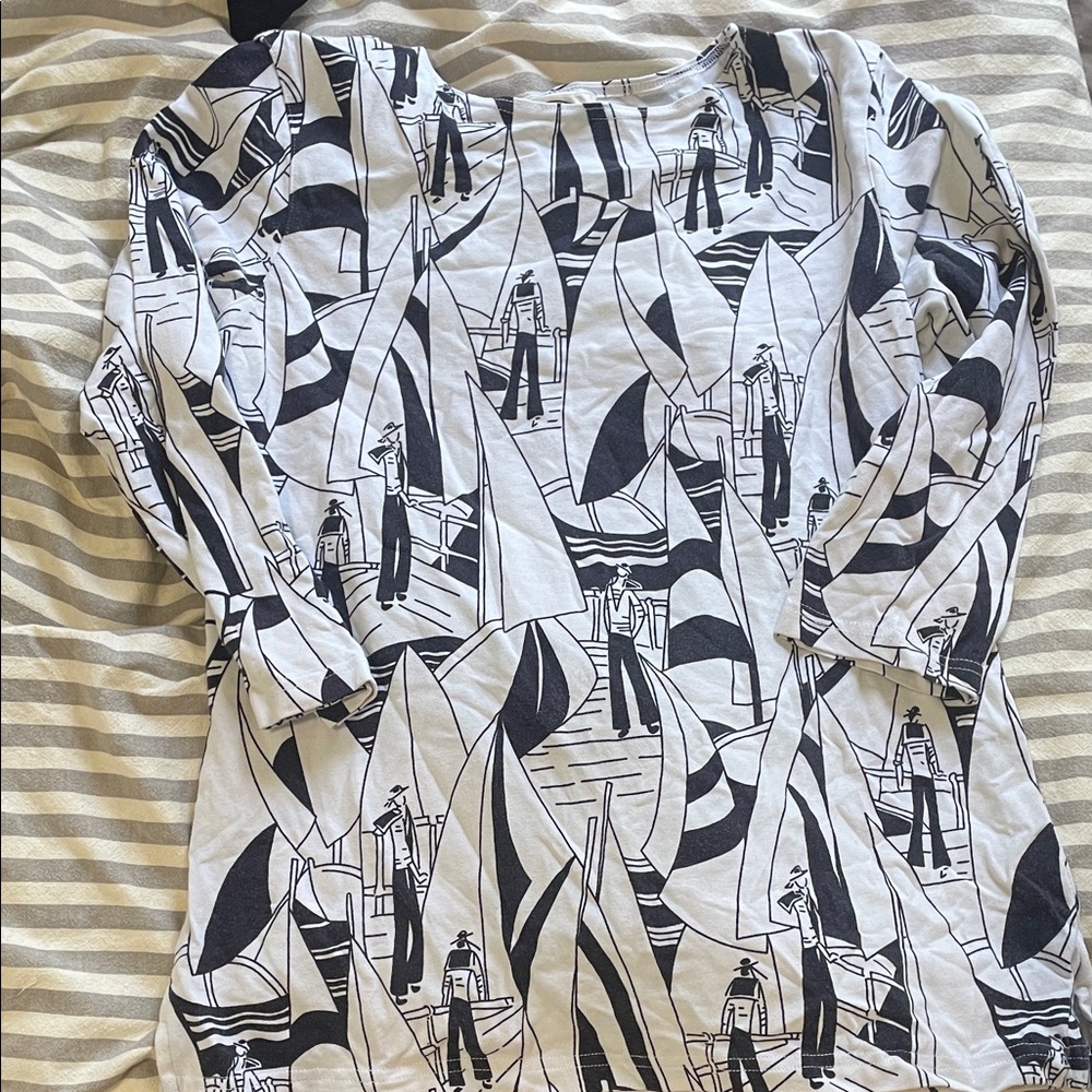 Talbot mid sleeve sailing top